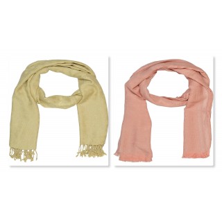 Combo Pack- 2 Premium Viscose Sparkling Women's Stole 